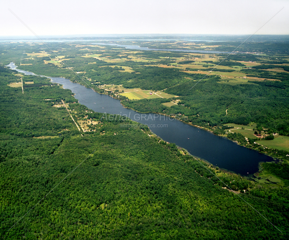 Sixmile Lake in Charlevoix County, Michigan